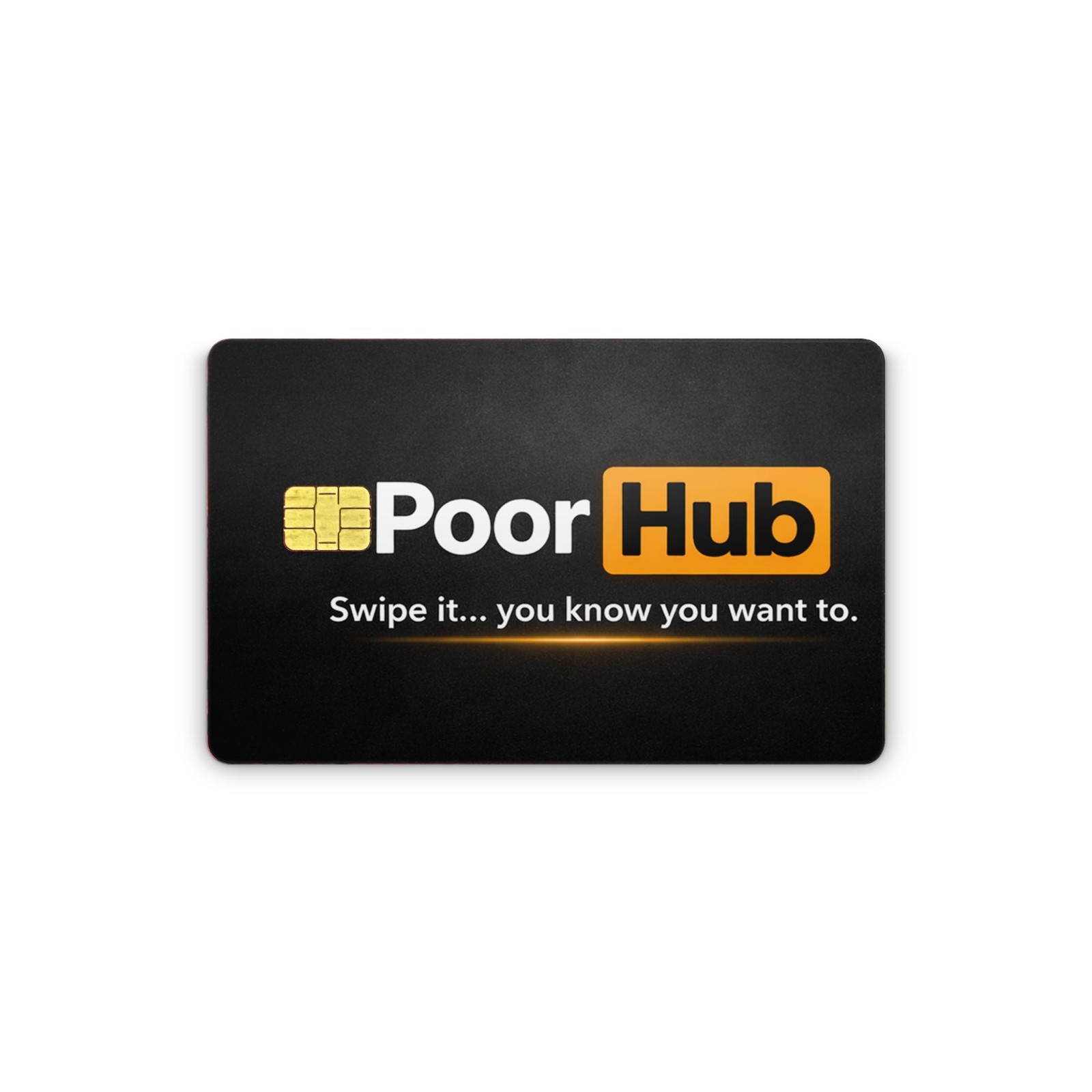 Poorhub Pornhub Parody Credit Card Skin Debit Card Sticker