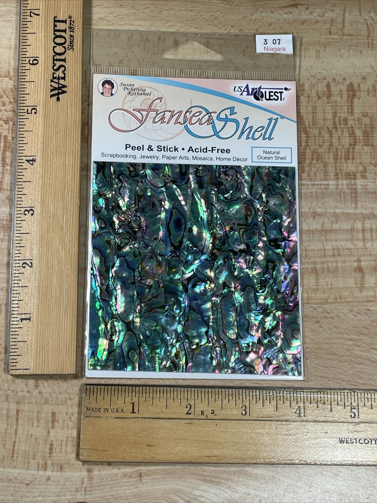 Natural Mother of Pearl Shell Peel & Stick Scrapbook Jewelry Home Decor 4×4 New