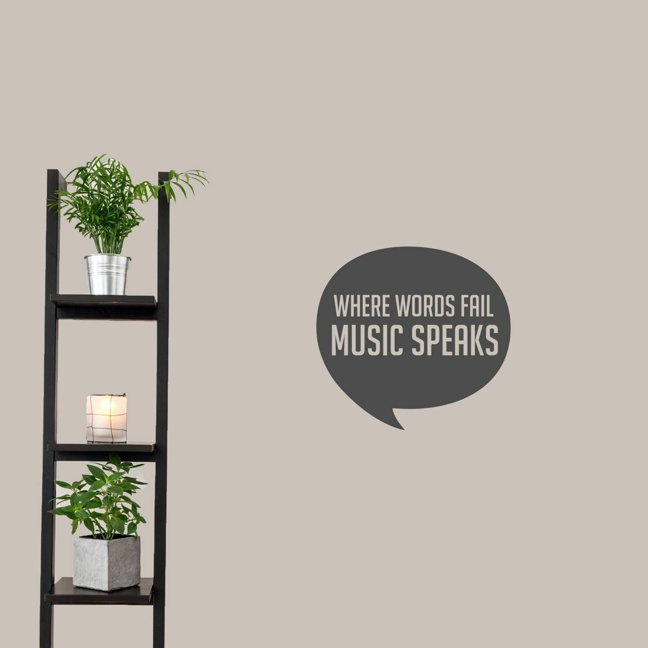 Where Words Fail Music Speaks Wall Decal – Music, Instruments, Classroom, Decor
