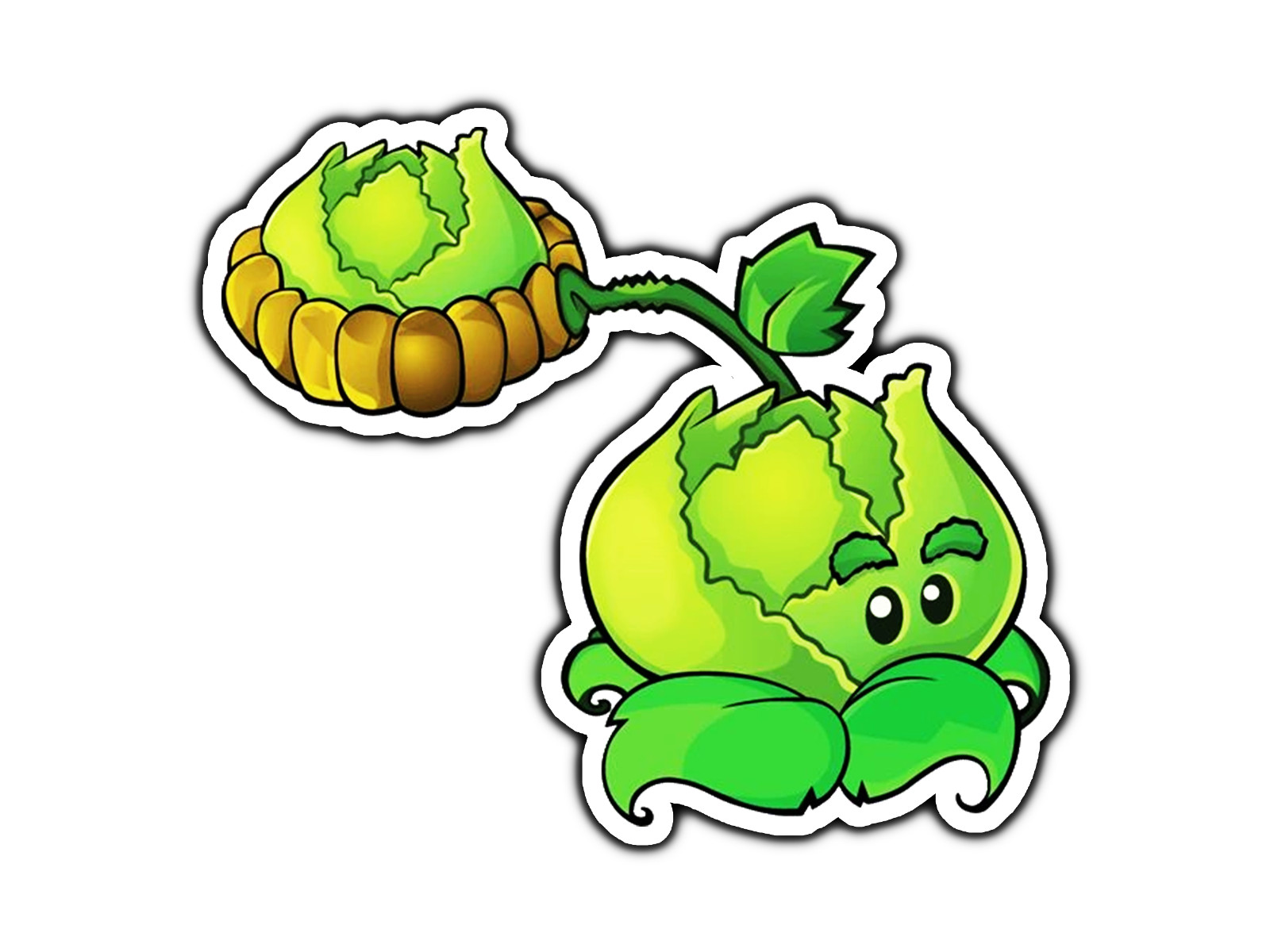 Cabbage Pult Plants Zombies Sticker Waterproof Vinyl Decal Die-Cut Car Laptop