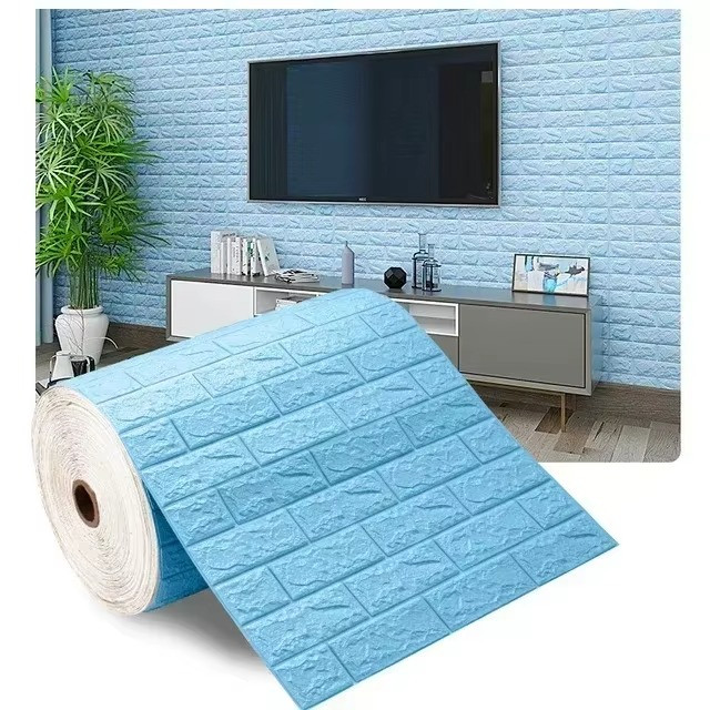 3D Self-Adhesive Brick Wallpaper – Waterproof Wall Sticker for Home Decor