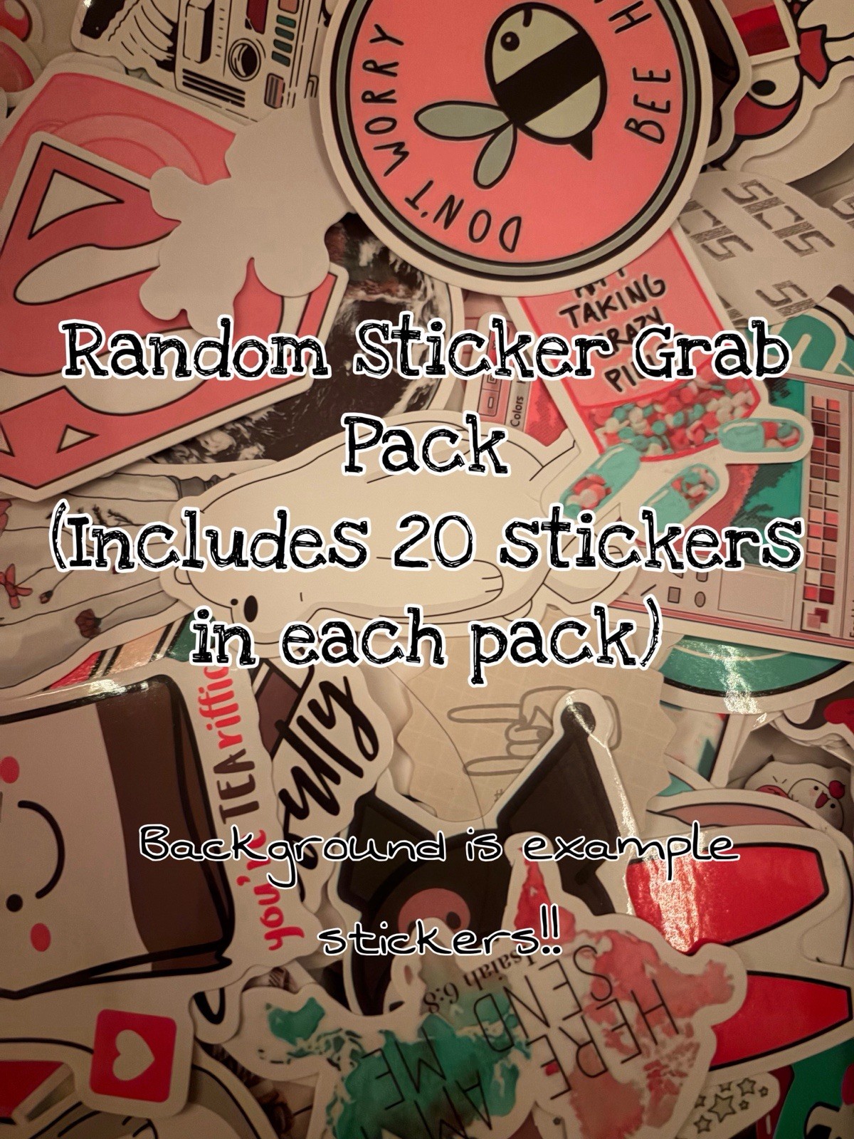Random Art Sticker Grab Pack – 20 Multicolor Stickers for Teens & Adults