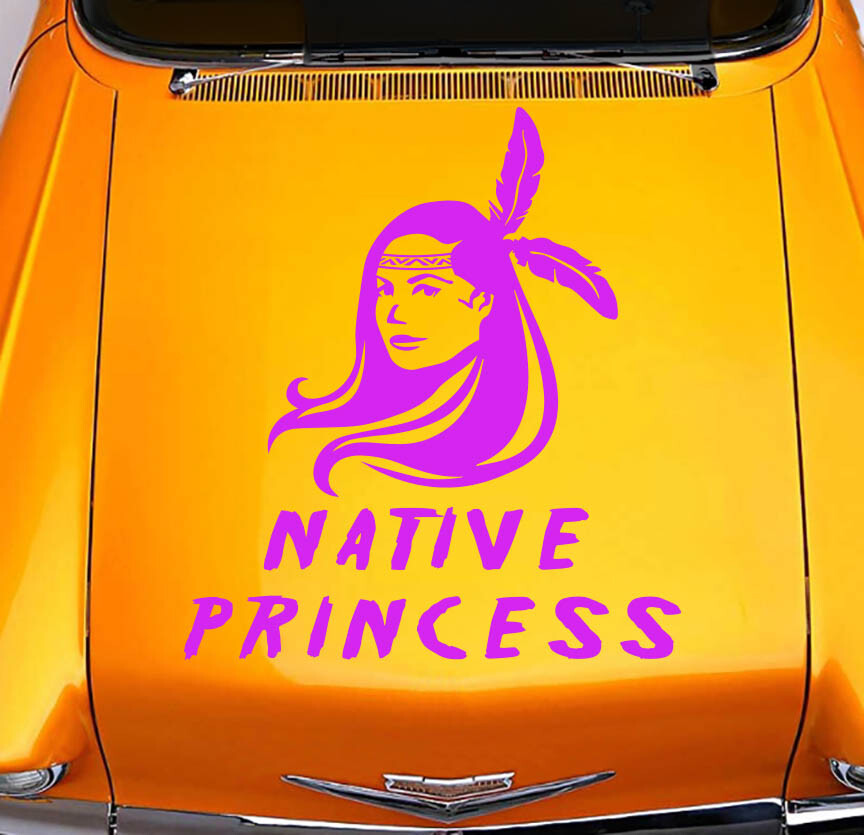 Native Princess Native American Indian sticker decal