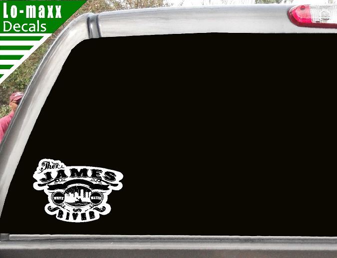 James River Whitewater Richmond Virginia High Quality Printed Vinyl Sticker