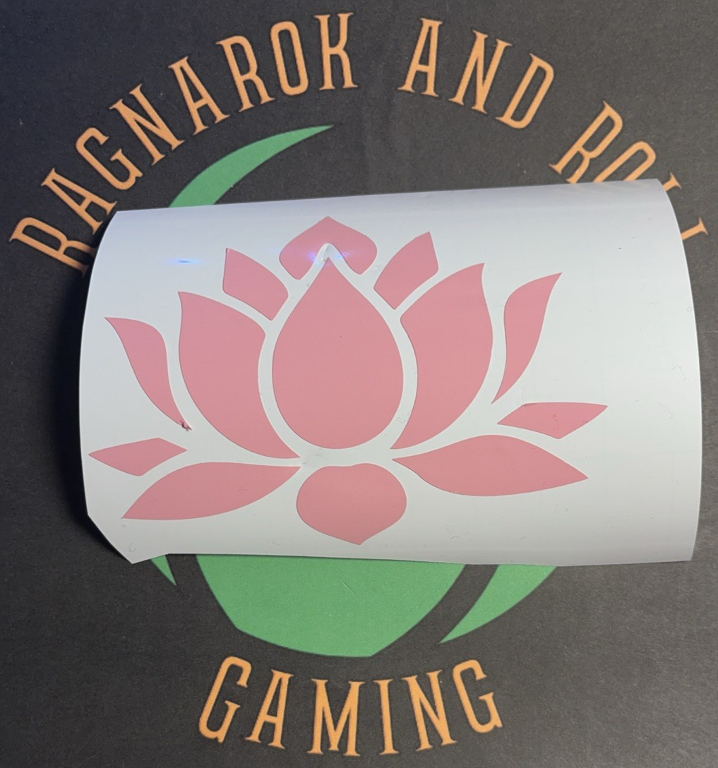 Vinyl Decal – Pink Lotus – 2.5" x 2" – Permanent Self Adhesive