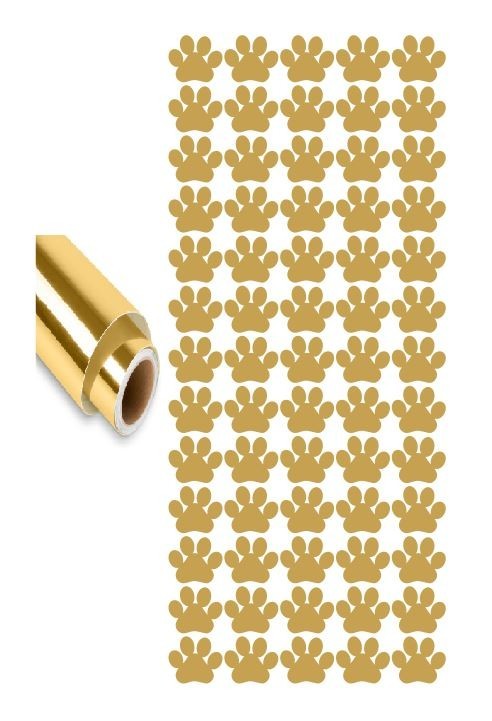 Paw Stickers Sticker Chrome Golden 3/4" DC15 Envelope Seals Arts & Crafts Vinyl