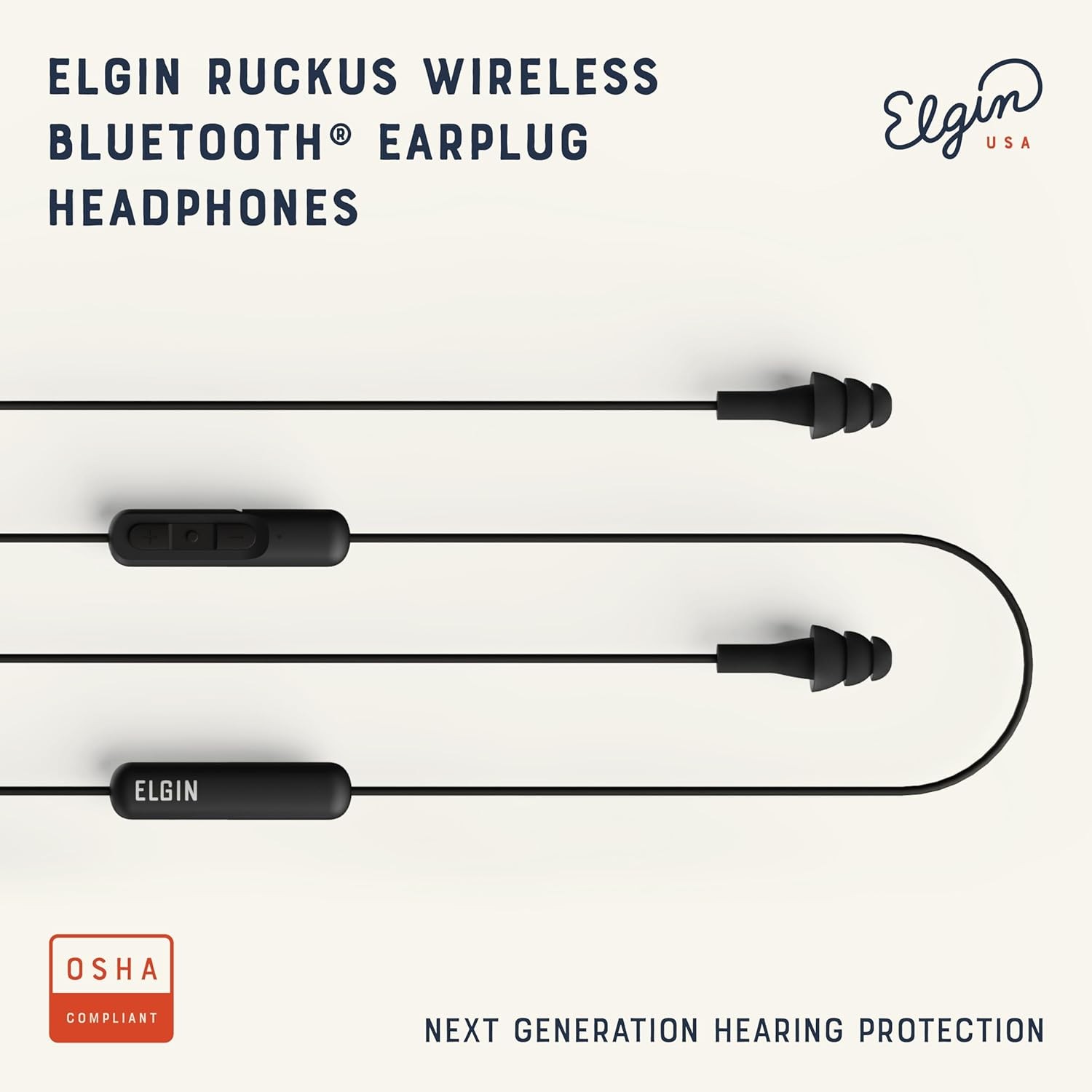 Ruckus Wireless Bluetooth Earplug Headphones, 25 dB Noise Reduction Ear Plug Ea