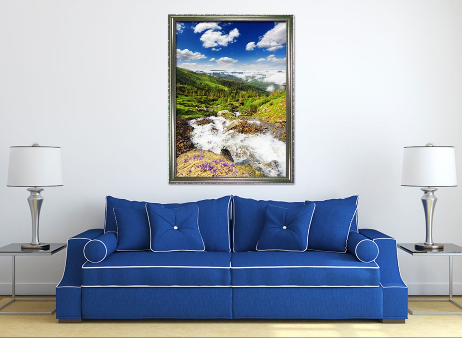 3D Hill River 667 Fake Framed Poster Home Decor Print Painting Unique Art