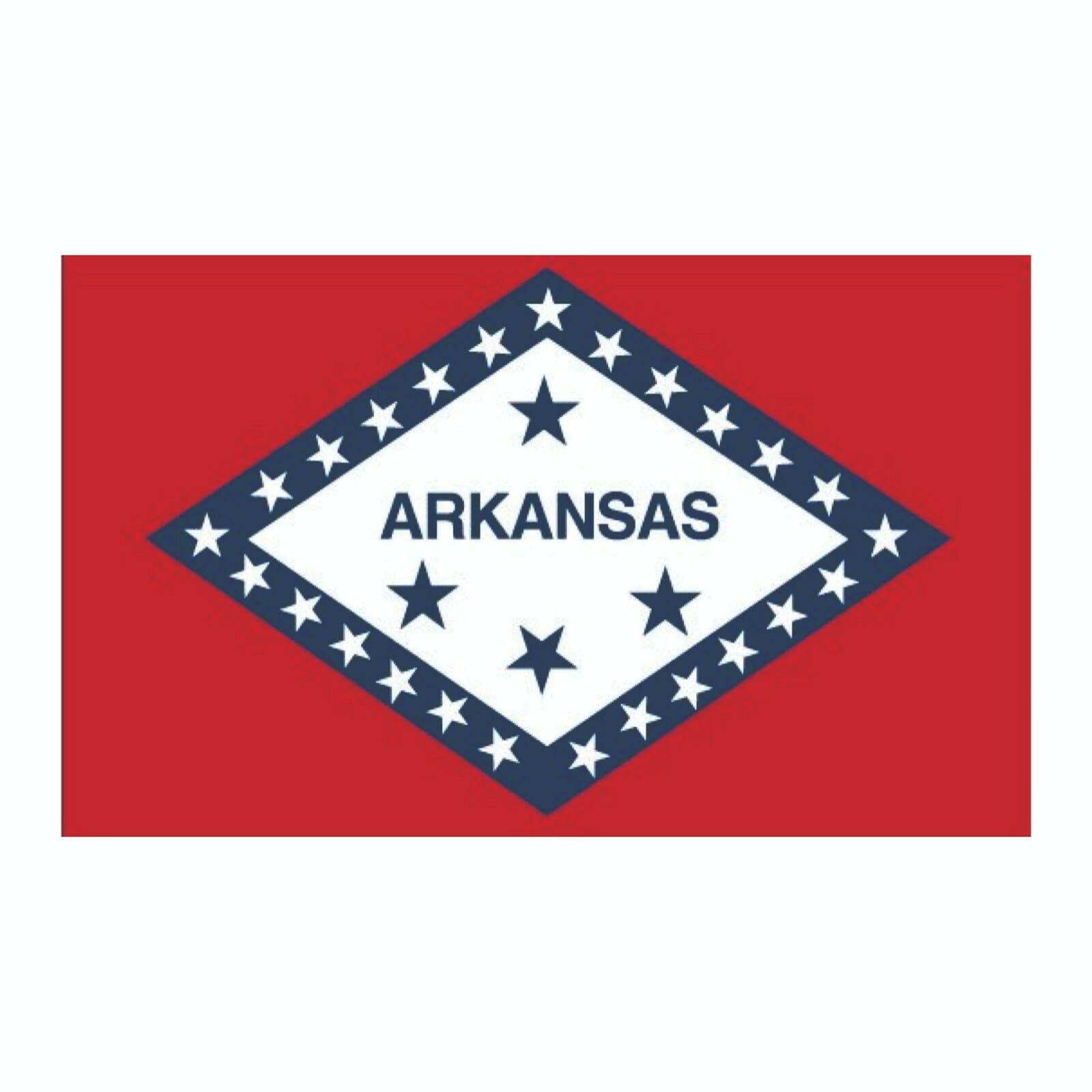 Arkansas State Flag Sticker, Decal, Bumper Sticker Vacation Sticker 3" x 5"