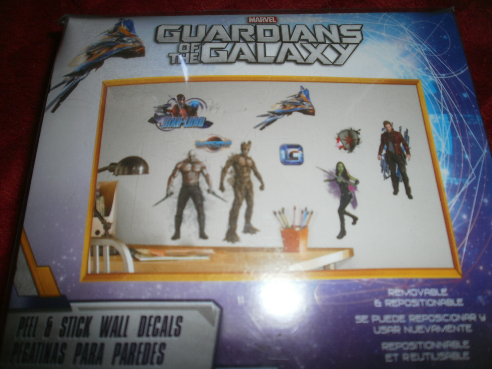 MARVEL GUARDIANS OF THE GALAXY SET OF 3 PACKAGES WALL A TOTAL OF 38 DECALS