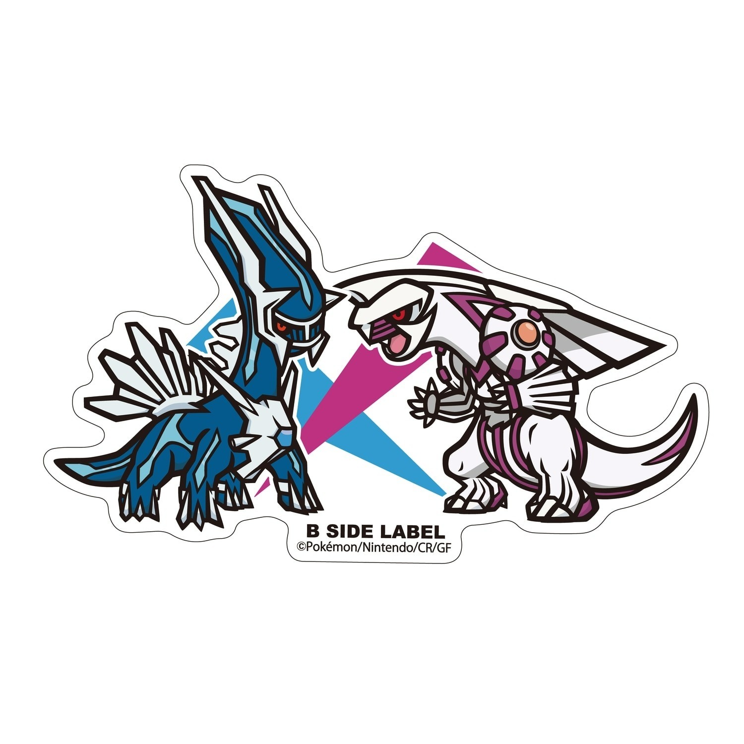 Pokemon Center B-Side Label Sticker – 483 484 Dialga and Palkia 3.5in Sinnoh JP