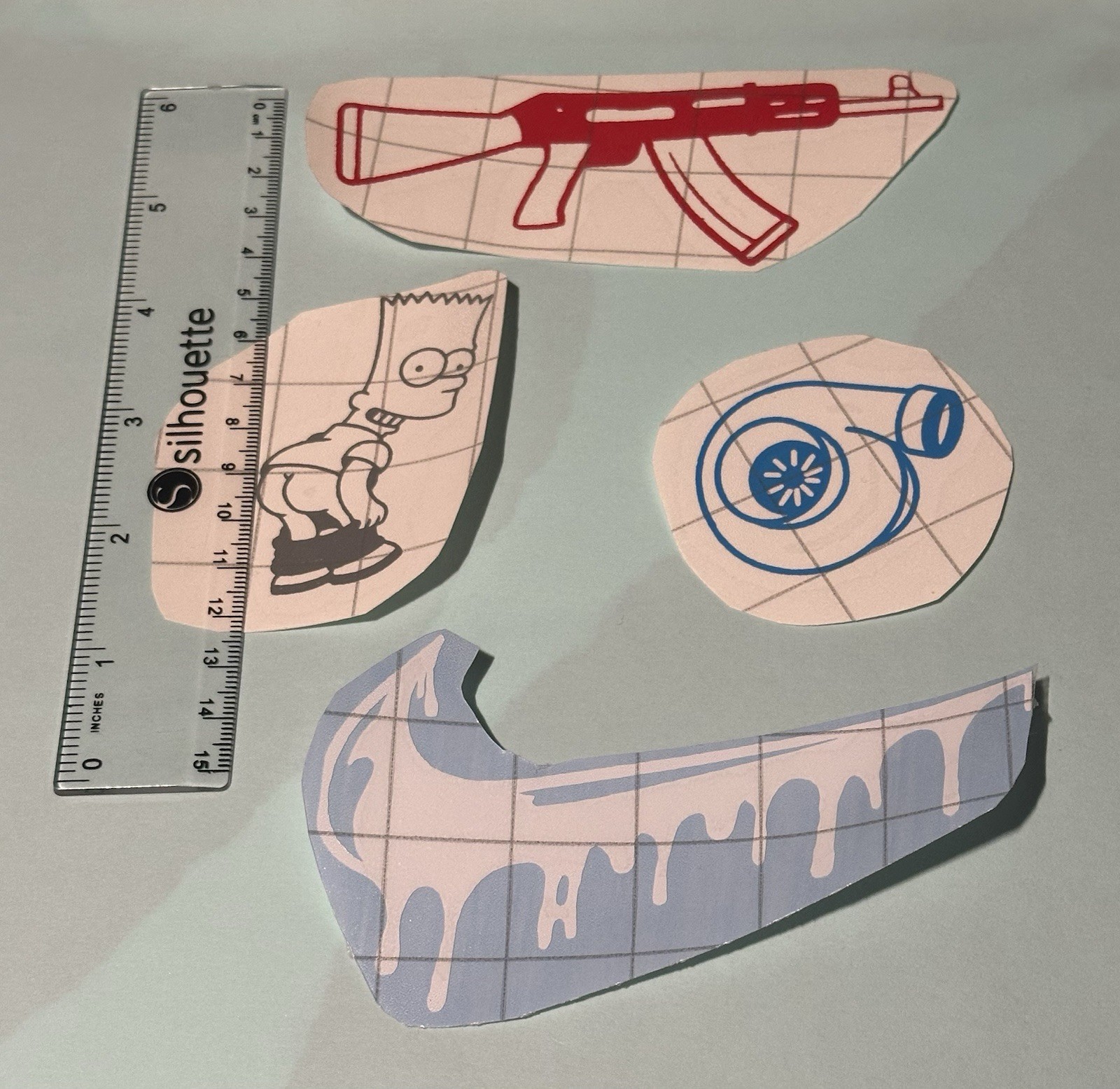 Sticker Decals Mix 4 Pieces