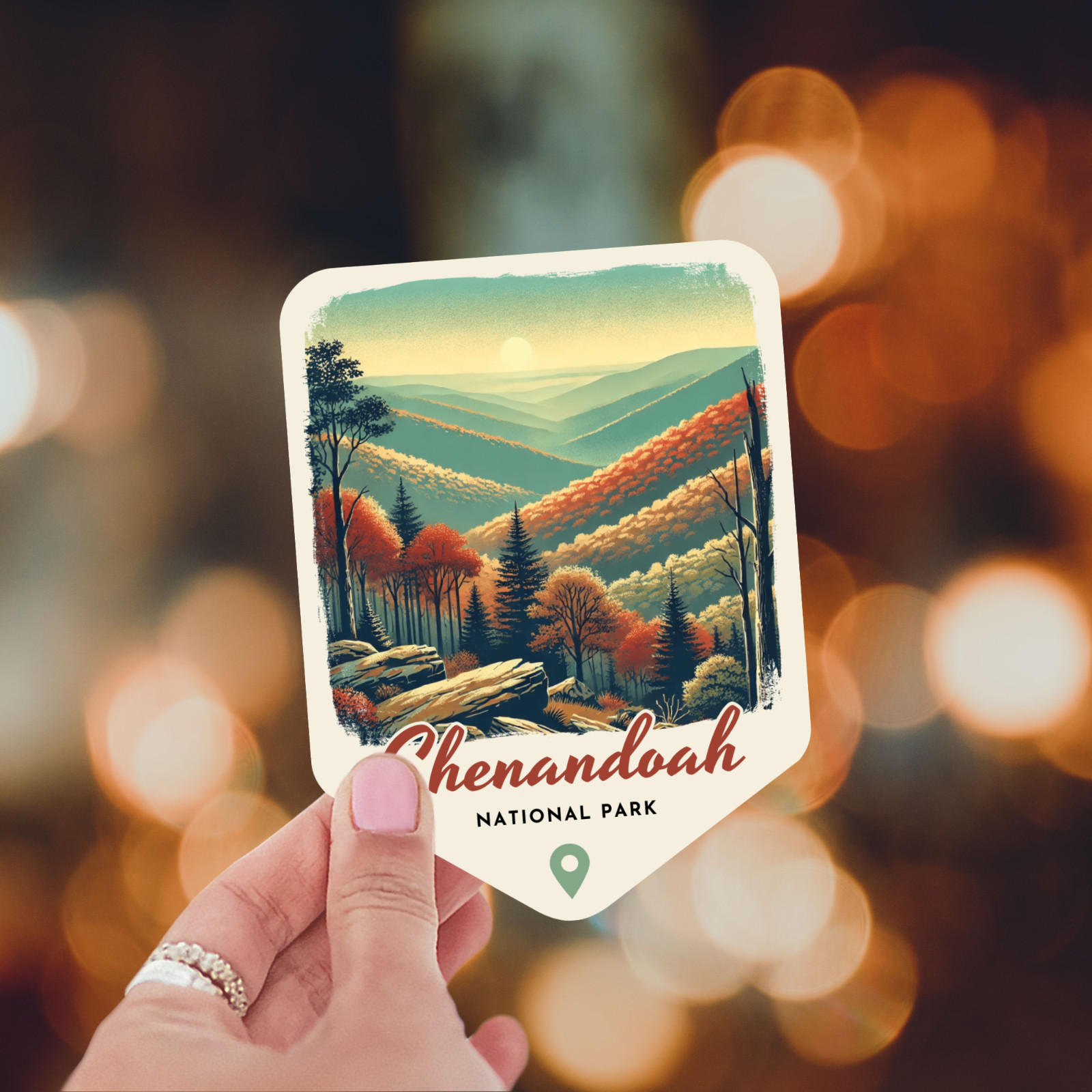 Shenandoah National Park Virginia Sticker Retro Style Waterproof Vinyl Decal