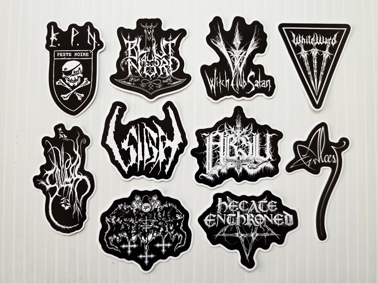 Black Metal Sticker Pack (QTY 10) SET 10 absu whiteward satanic sigh warmaster