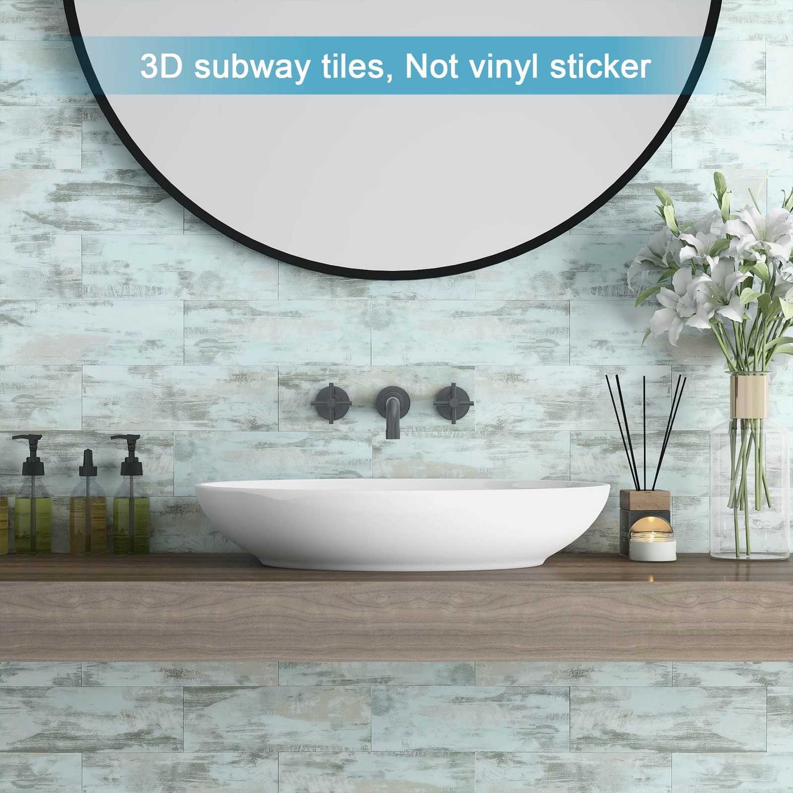Peel and Stick Backsplash for Kitchen Tile,Peel and Stick Tiles for Walls Til…