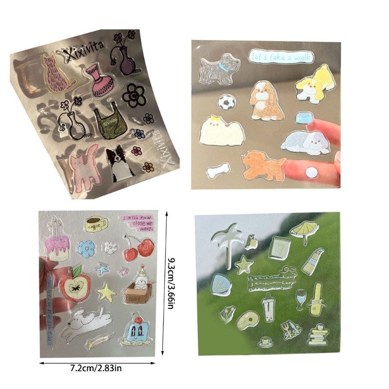 Easy To Apply Plastic Jelly Stickers Decals For Quick Gadget Decoration No