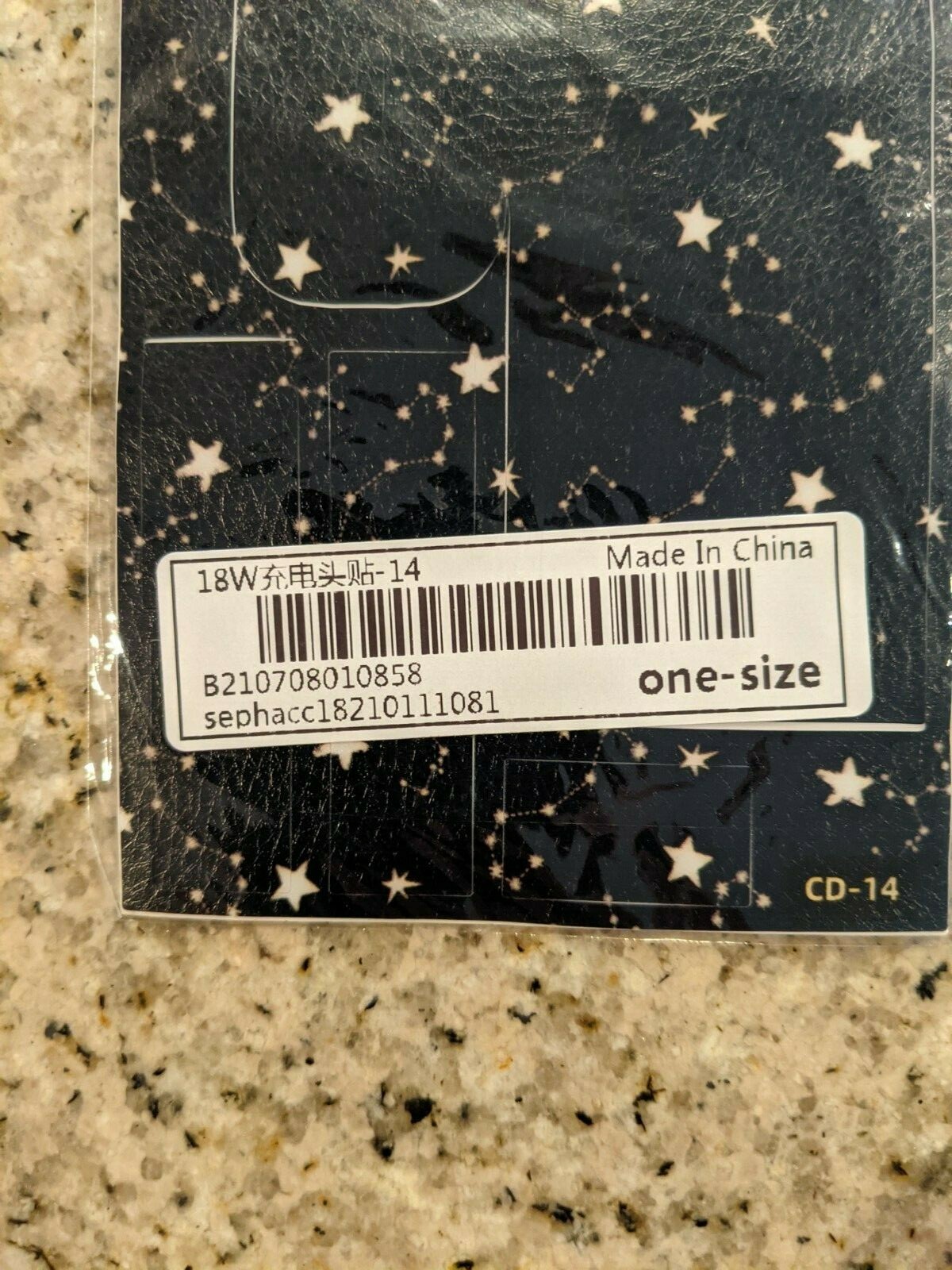 1 sheet Star Pattern Charger Head Sticker