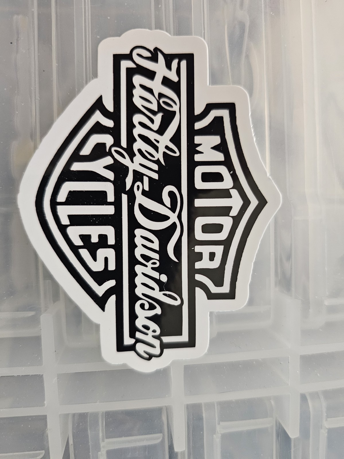 Black And White HD Cursive Sticker