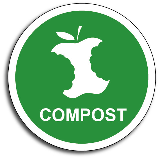 3x Green Blue Black Garbage Recycling Compost Decal Sticker Trash Reuse Renew