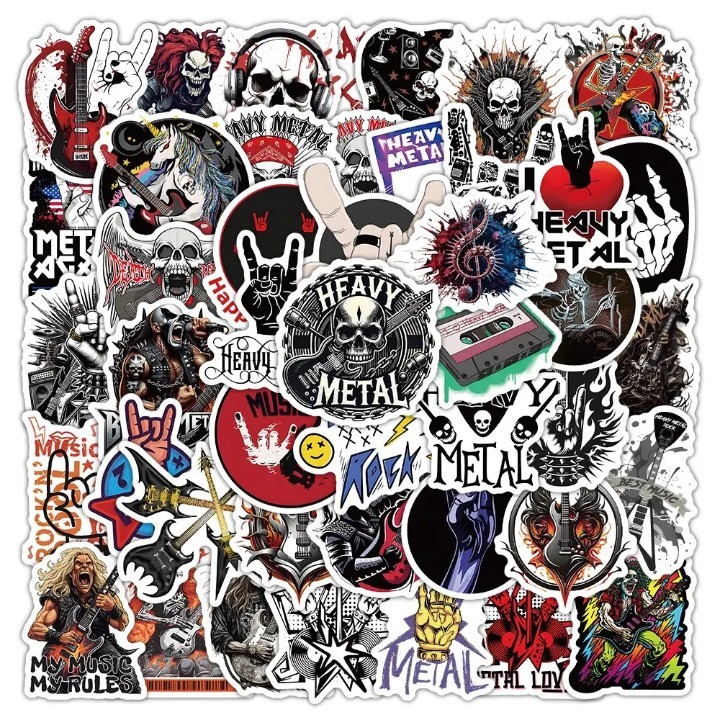 300pcs Rock Band Logo Stickers Decal Lot Punk Vinyl Music Heavy Metal Laptop USA
