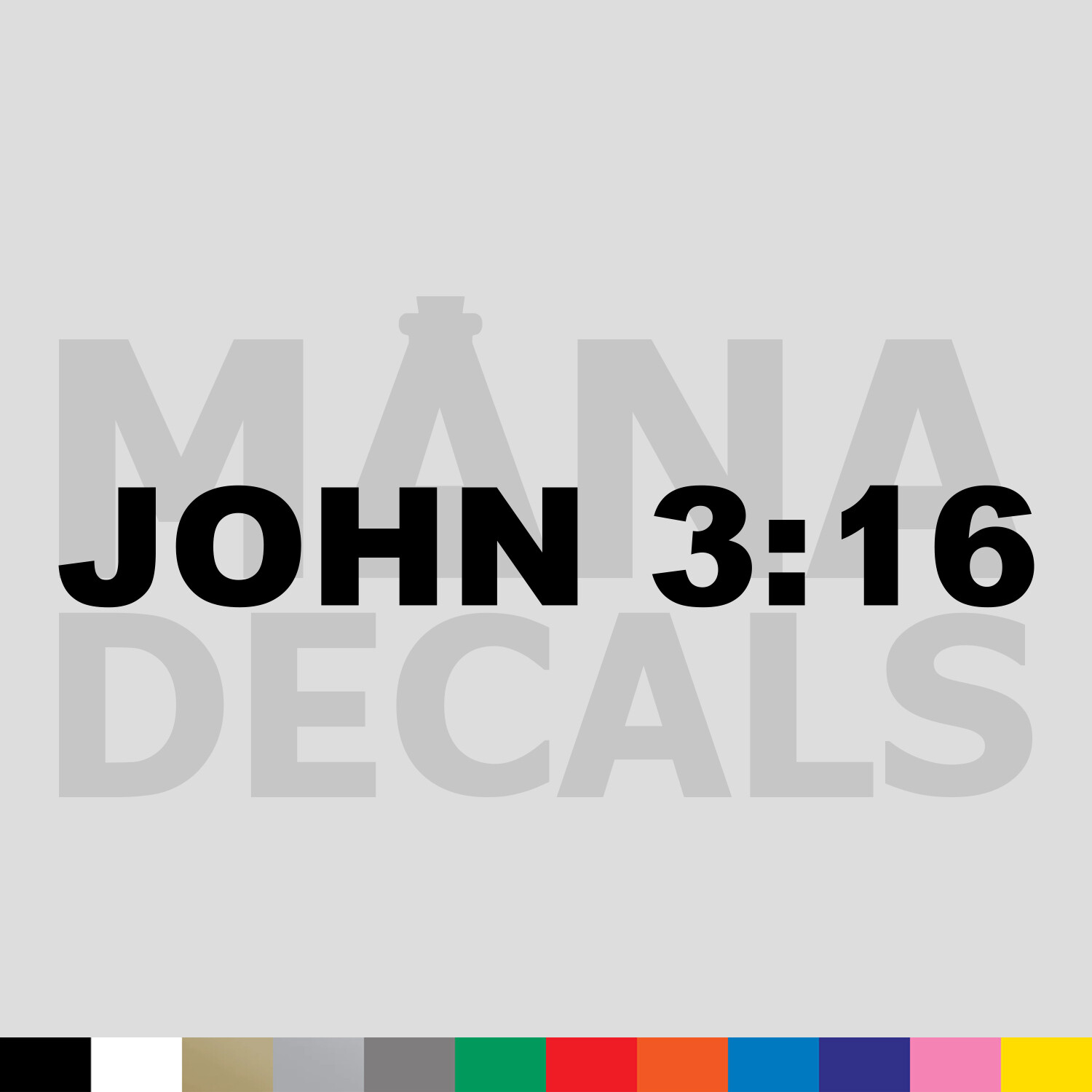 JOHN 3:16 Vinyl Die Cut Decal Sticker – Jesus Christ Christian Religious God 316