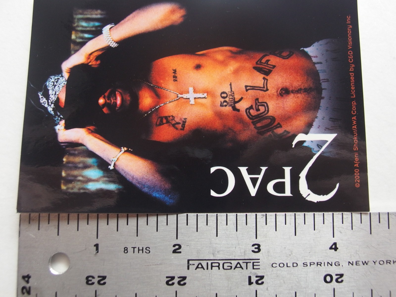 Tupac Shakur 2Pac Thug Life Sticker C&D Visionary Y2K Licensed 3×4.5 Rap Hip-Hop
