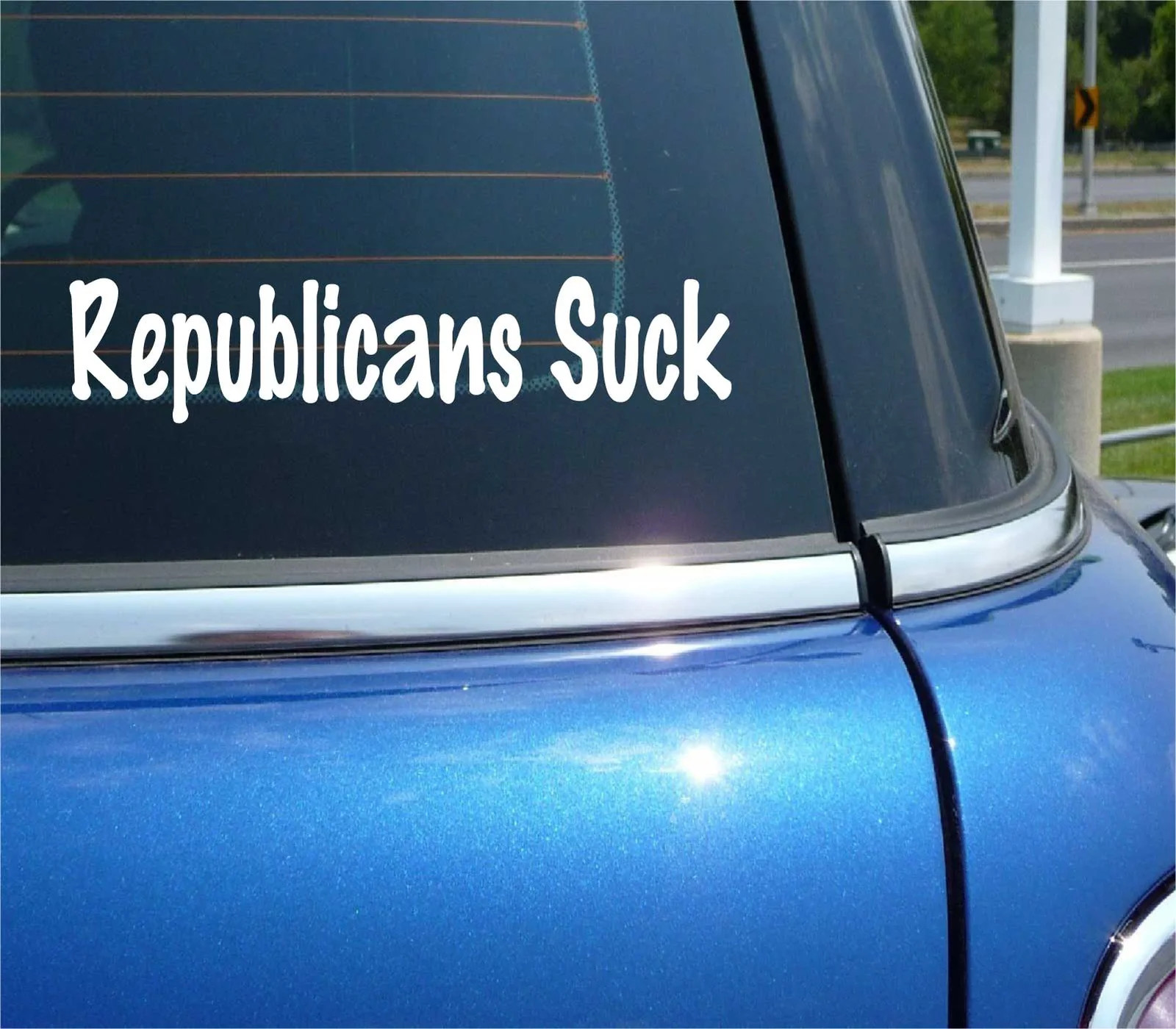 REPUBLICANS SUCK POLITICS VOTE ELECTION FUNNY DECAL STICKER ART CAR WALL