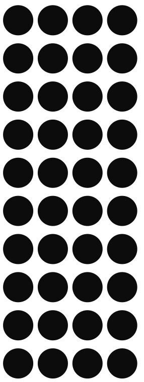 3/4" Black Round Label Dots Stickers Color Coding Inventory 3/4 Inch Dot