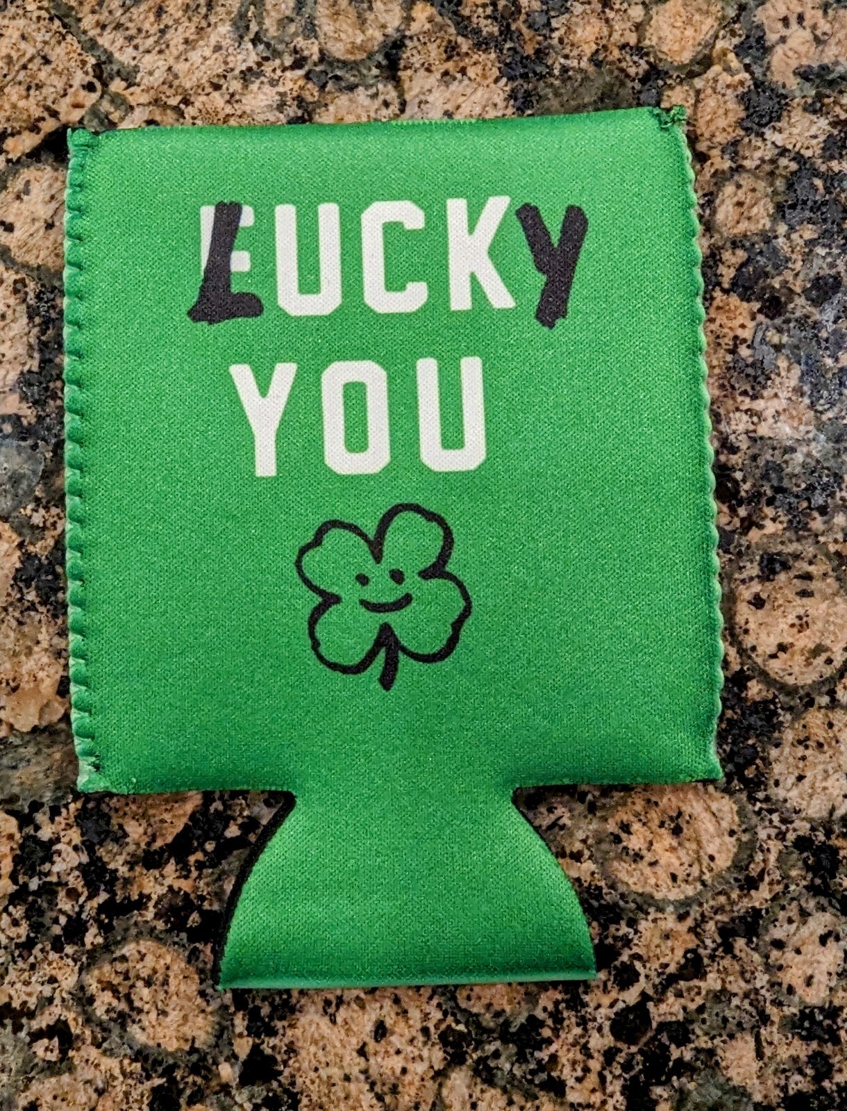 St Patrick's Day lucky Beer pop soda can koozie cooler river camping kayaking
