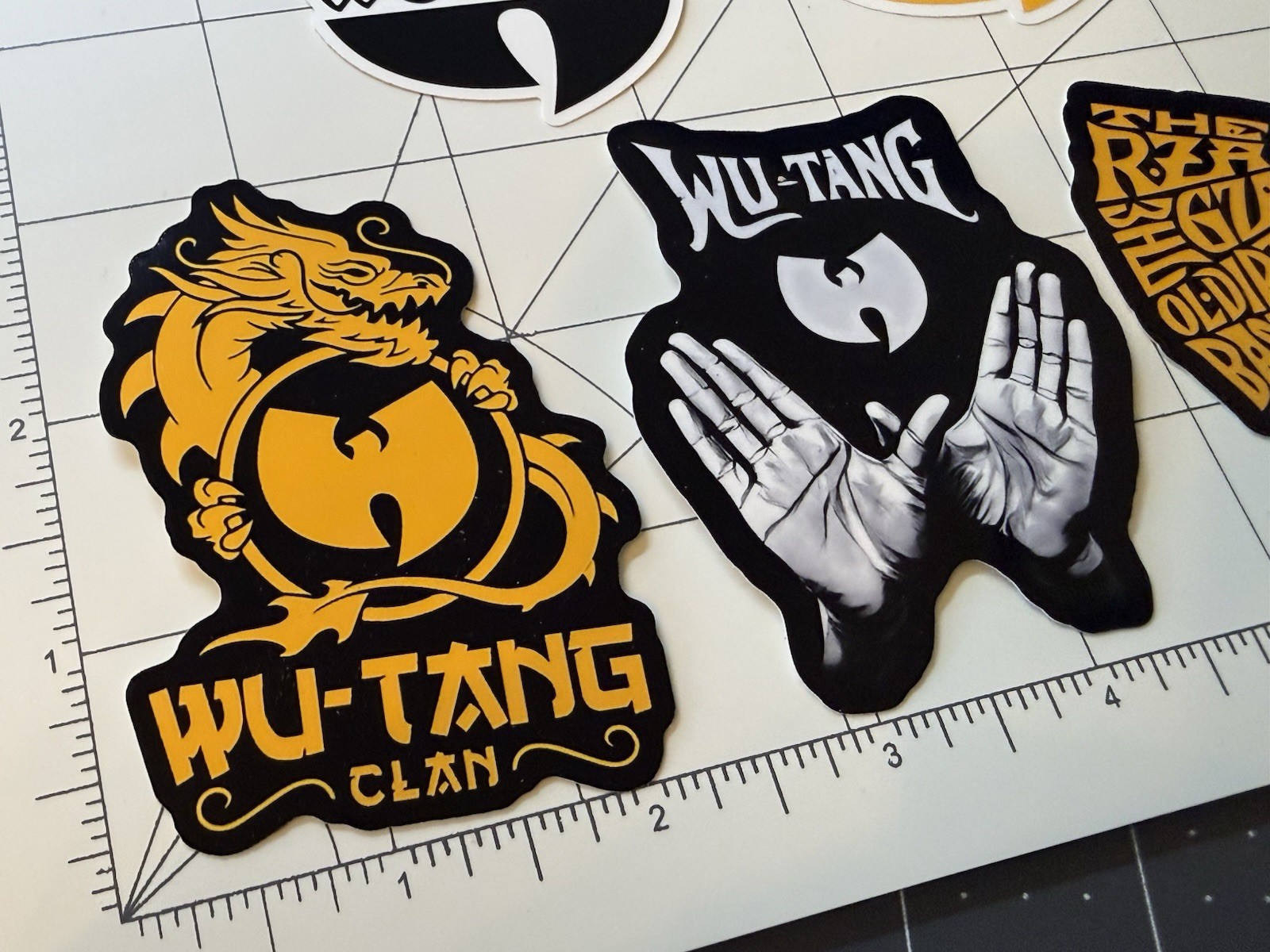 Wu Tang Clan Stickers 5 Sticker Lot