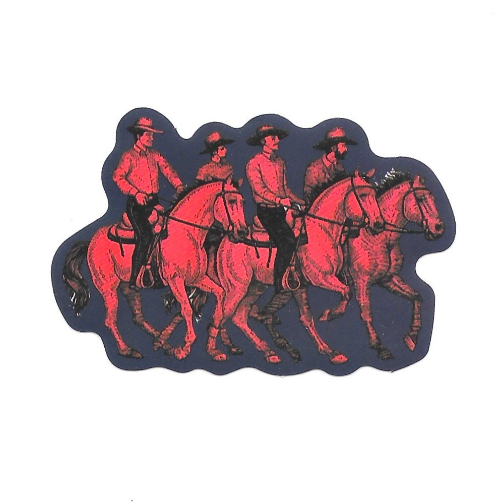 Cowboy Posse Vinyl Sticker Western Riders Decal Horseback Cavalry Old West Art