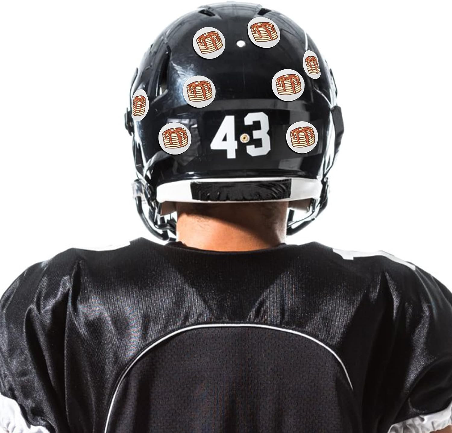 Gueevin 200 Pcs Football Helmet Stickers Pancake Block Football Award Decals for