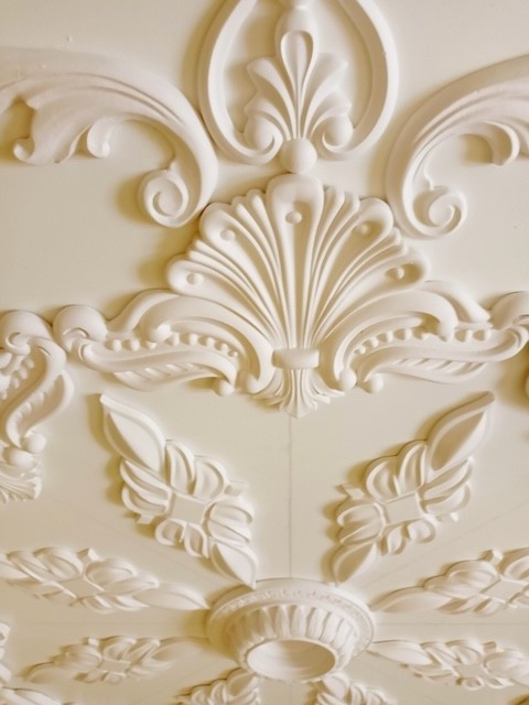 DGR1 Ceiling Mirror Rosette Alabaster Plaster Handmade – 120 X 120 Cm