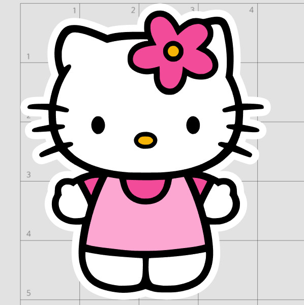 Hello Kitty Pretty in Pink Waterproof Glossy Vinyl Sticker Decal 5"