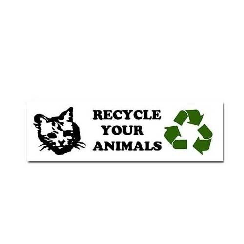 Recycle your Animals Sticker fight club trendy anime cute nerd art pun indie 90s