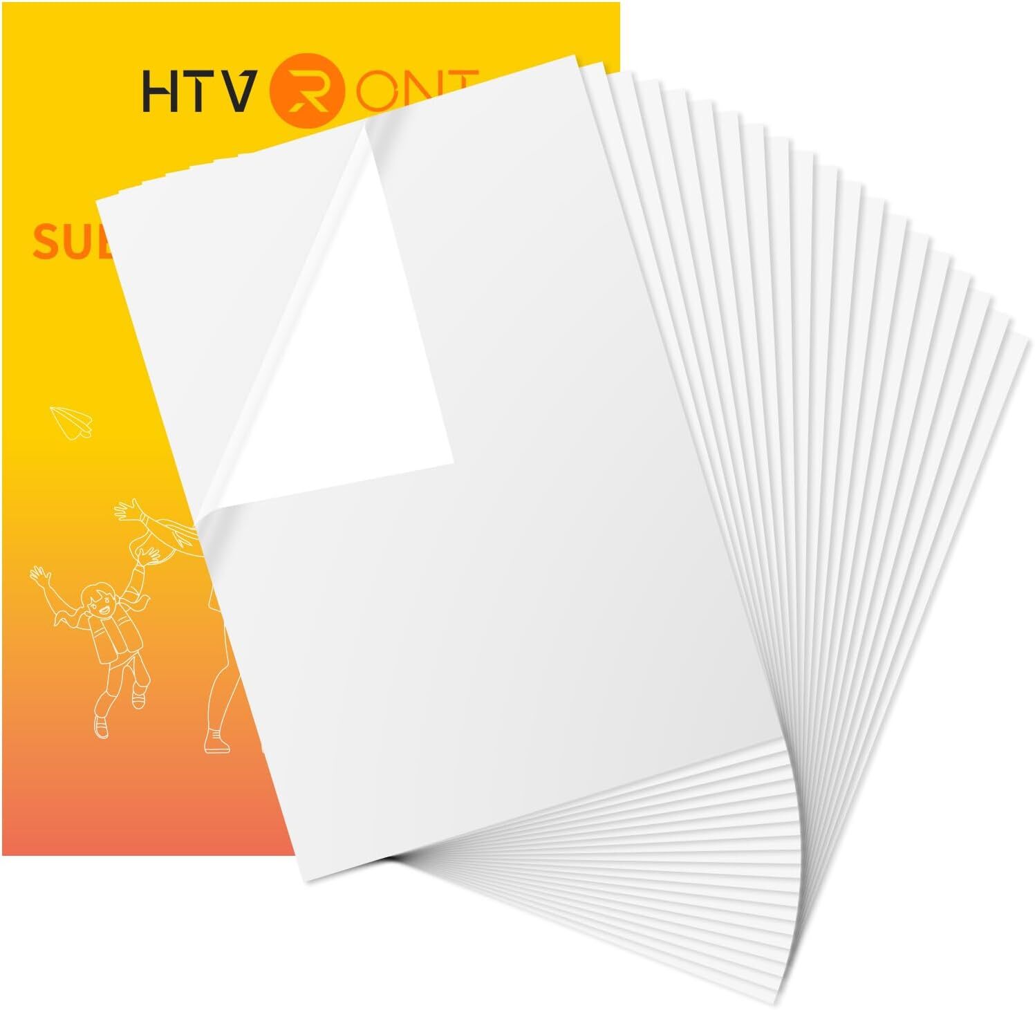 HTVRONT Sublimation Sticker Paper – 20 Pcs Matte White White,