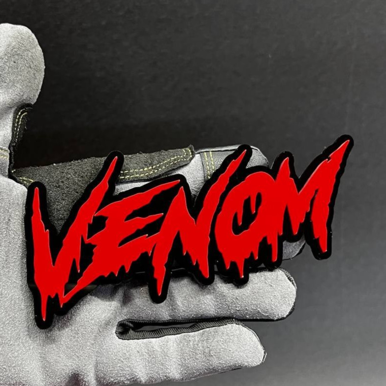 1PC Custom Venomous Text Car Badge Emblem Fender tailgate Aggressive Decal