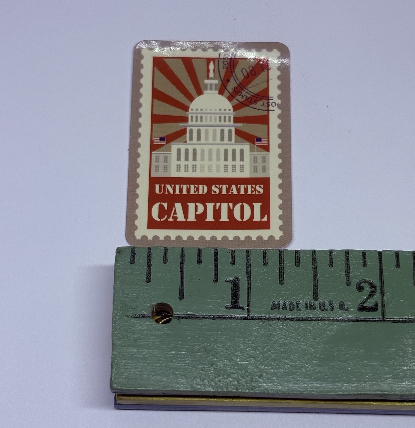 United States Capitol Postage Stamp Novelty Sticker Vinyl Decal Travel Art Tc9