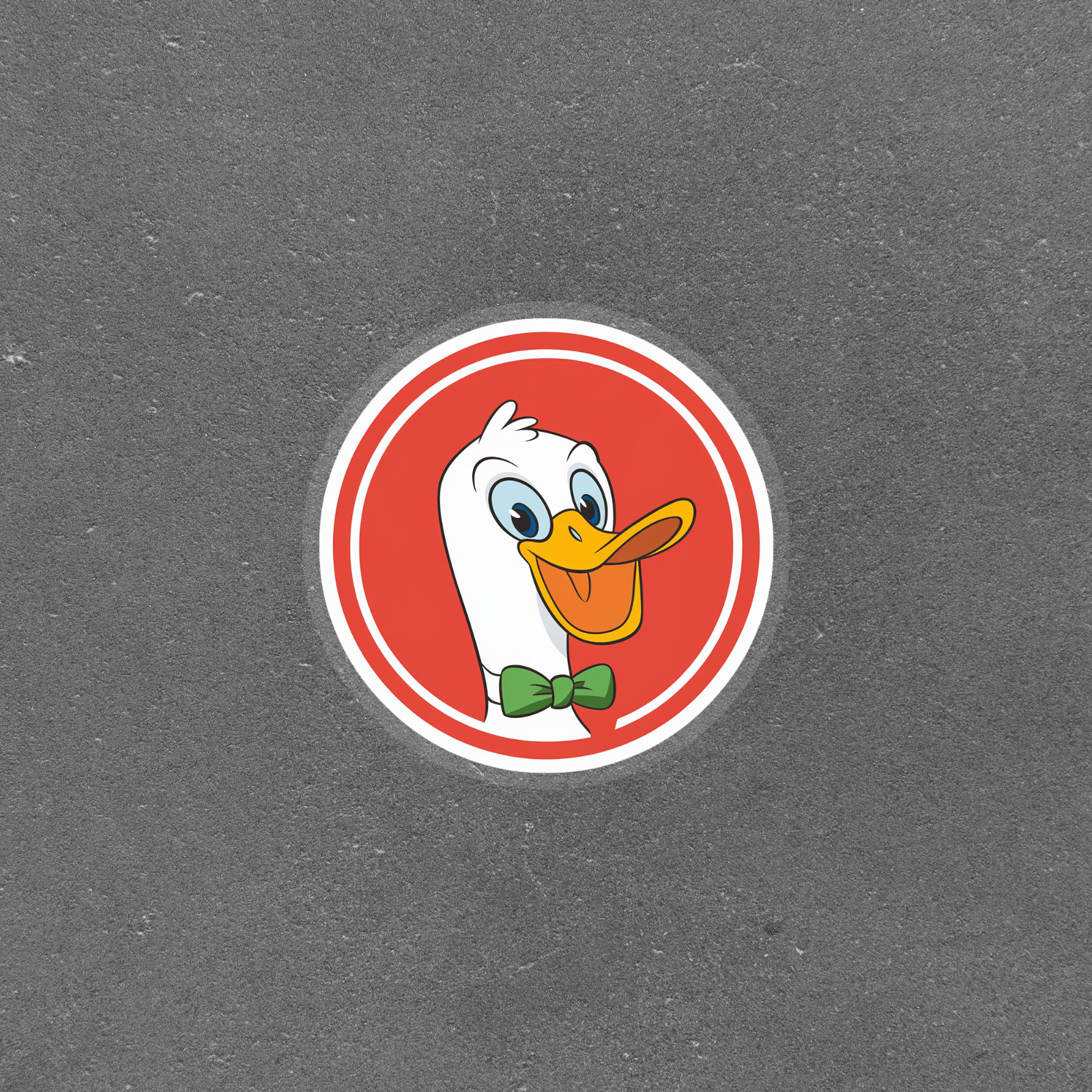 Cute Duck with Bowtie Kids Cartoon Character Sticker #5032