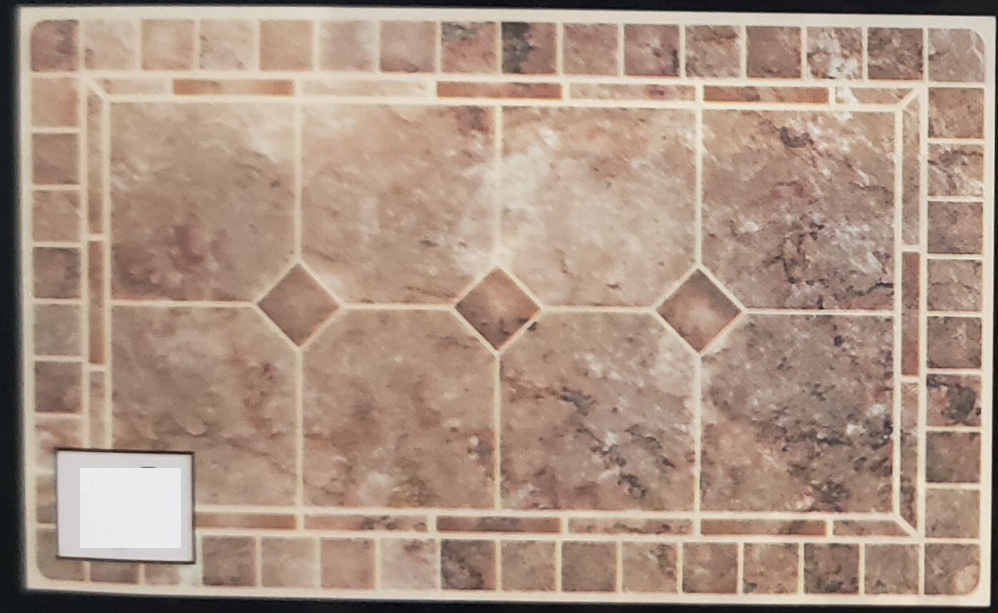 Kitchen Stove Backsplash Sticker / Wall Decal (30"x18") BROWN TILES #4, GR