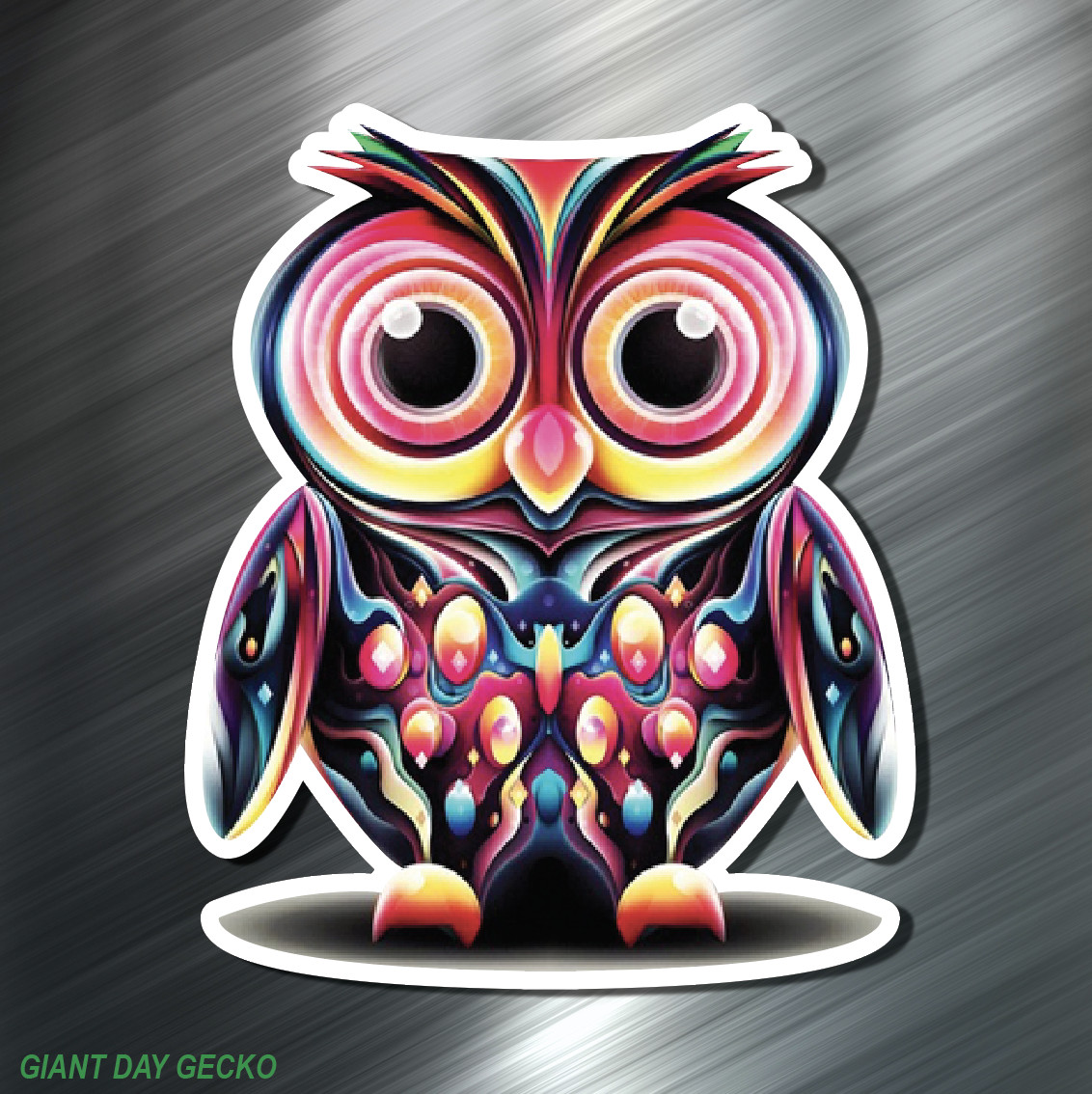 (2) TWO EDC OWLS Vinyl Decal Sticker For Car Laptop Skateboard NEW! Dance Music
