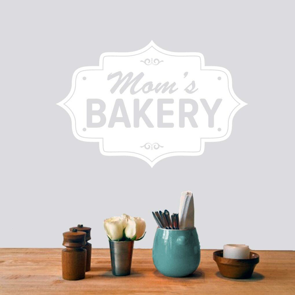 Mom's Bakery Wall Decal – Kitchen, Dining, Baking, Cooking, Wall Sticker, Art