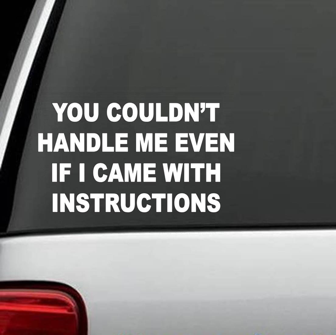 INSTRUCTIONS FUNNY QUOTE DECAL STICKER CAR TRUCK SUV ATV 4X4 BOAT WALL TRAILER