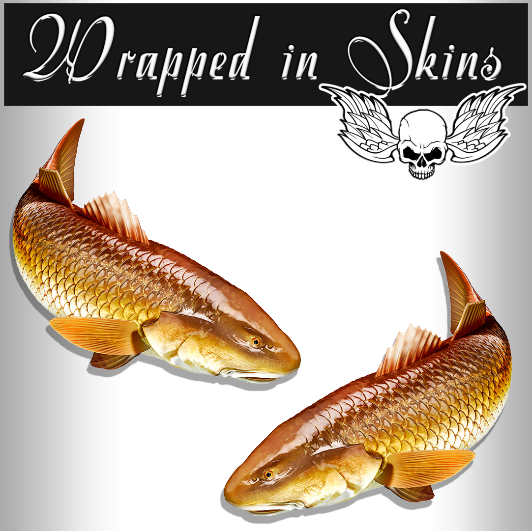 Fish Stickers Redfish Decals Vinyl Tackle Box RV Decals Red Fish AFP-0054
