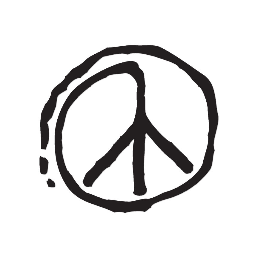 Peace Sign Art – Vinyl Decal Sticker – Multiple Color & Sizes – ebn942