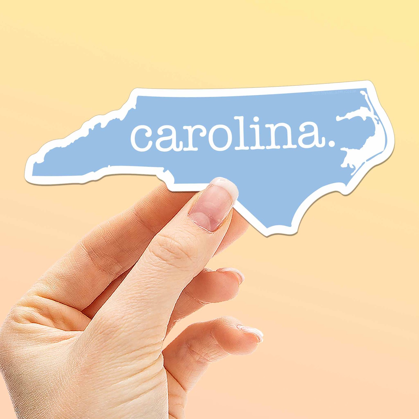 Light Blue North Carolina Sticker – Cute NC Decal