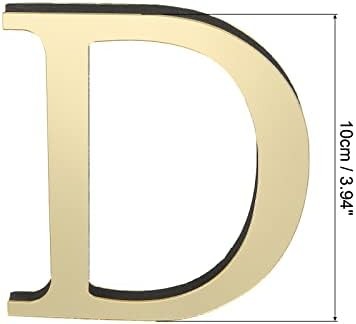 3D Acrylic Alphabet Mirror Wall Stickers Letter D Self-Adhesive Home Decor Lette