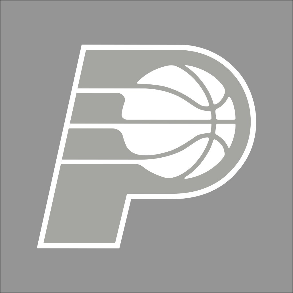 Indiana Pacers #2 NBA Team Logo 1 Color Vinyl Decal Car Window Wall