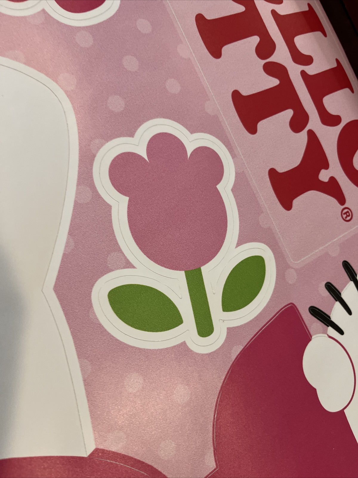 Hello Kitty Fathead Jr. Wall Decor Clingy Reusable Vinyl New Condition Kids Room