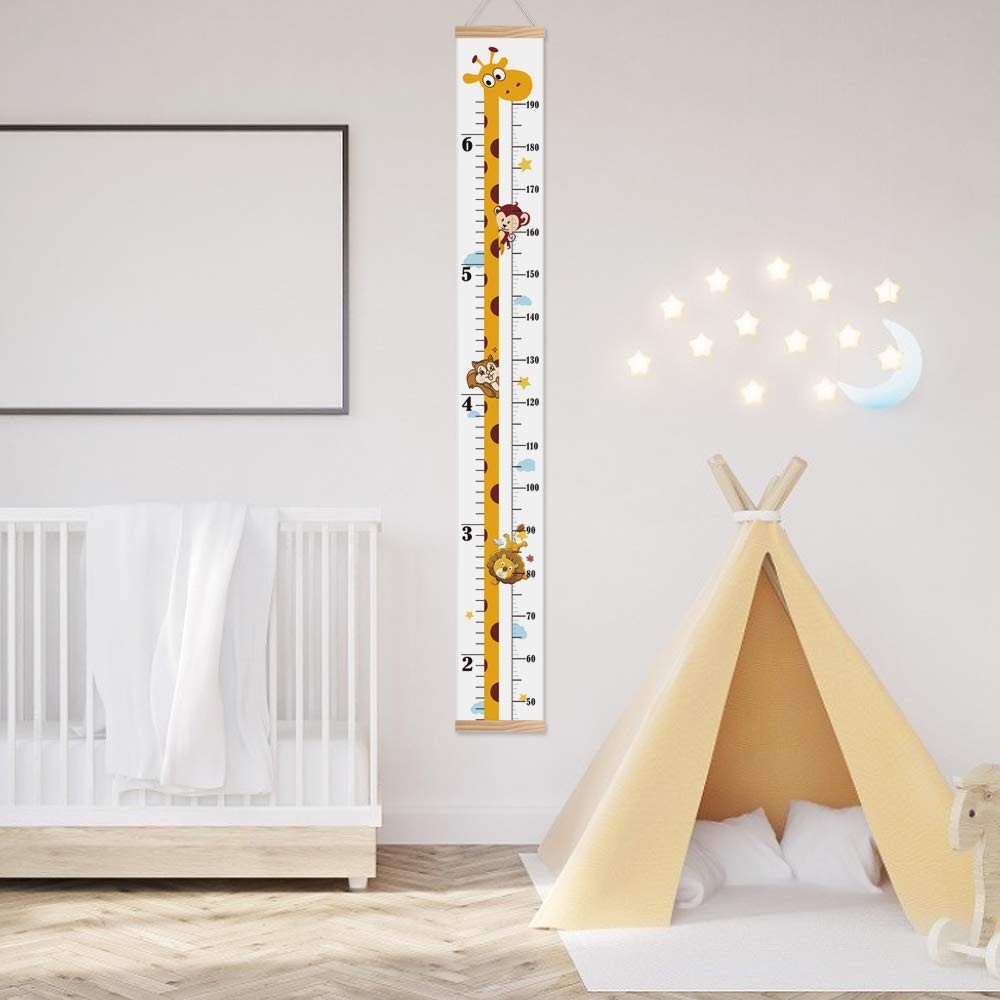 Baby Height Growth Chart, Canvas Chart 64×7.9 Inch (Pack of 1), Yellow